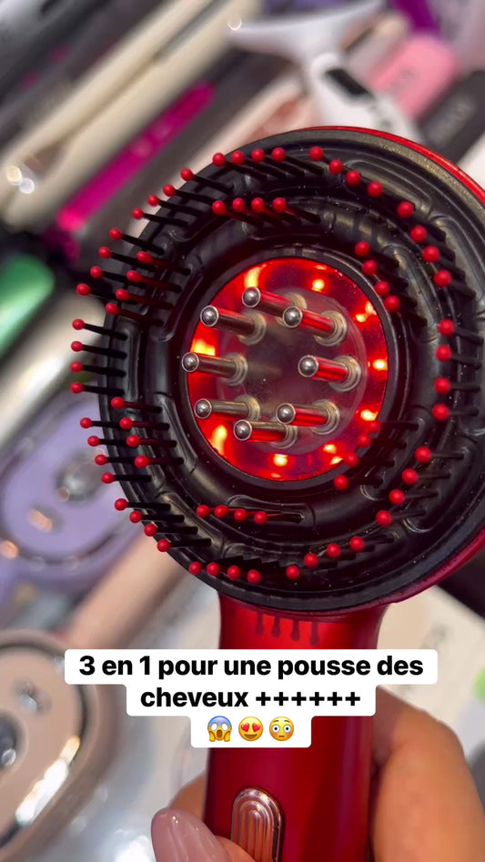 Brosse pousse +++ red light therapy+ massage+ diffusion soin